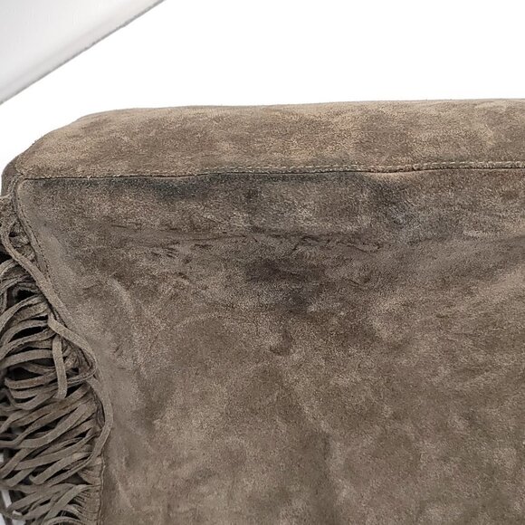 All Saints Club Lea Fringe Tote, Khaki Olive - Picture 13 of 14